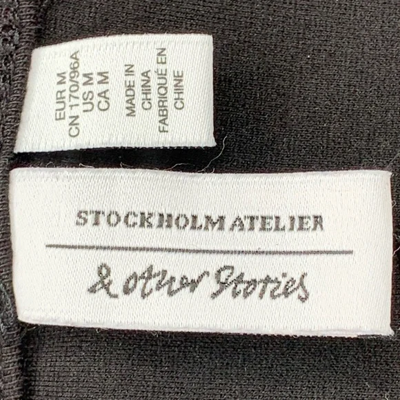 Stockholm Atelier & Other Stories Mini Dress Sleeveless Black Size M - Picture 8 of 10